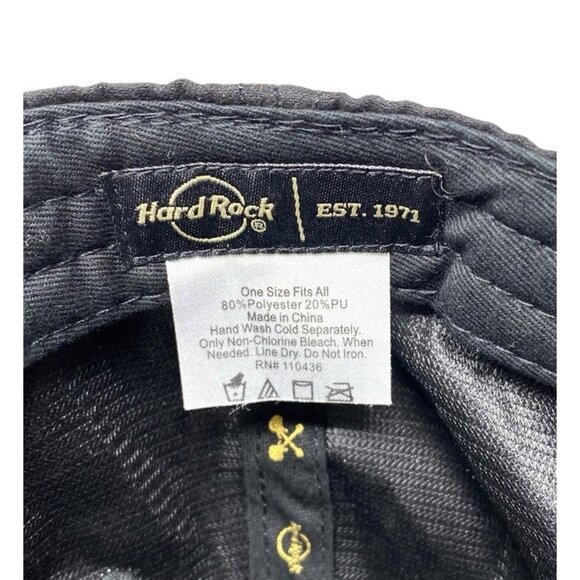 Hard‎ Rock Cafe Metallic Gold & Black Snapback Hat Orlando Embroidered NWOT GLAM main image 5
